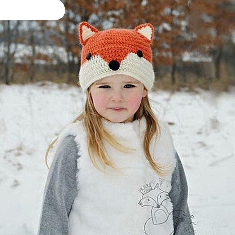 Bonnet tricoté en forme de renard pour femme, pour l'hiver, pour adulte et  adolescent, pour fille et garçon - AliExpress